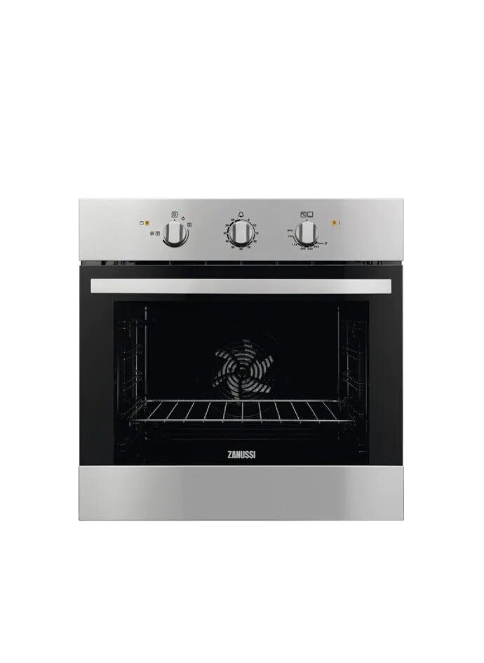 ZANUSSI built-in oven with grill gas 60 cm Cooling fan 68 Liter Mechanical control stainless steel ZQENF1X1  - Image 1
