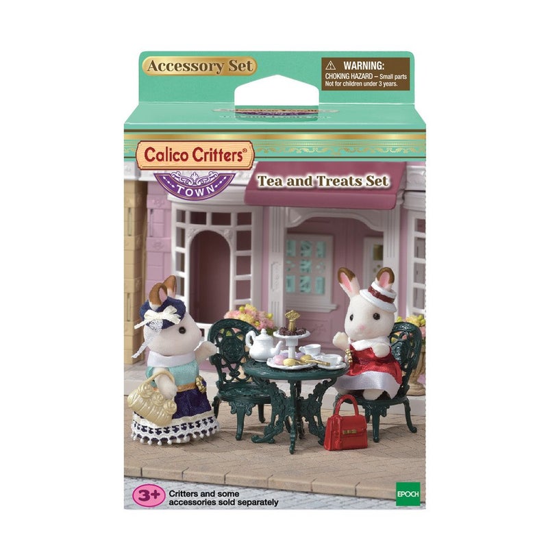 Calico Critters مجموعة الشاي والحلويات من كاليكو كريترز - استضف حفلات شاي ممتعة لمخلوقاتك - Image 1