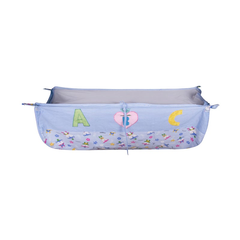 Cotton Dazzle Born Baby Swing, Khoya,Cradle Cloth Baby Zoli,Ghodiyu With Mosquito Net For Baby Boy Infant/Newborn Blue, 1 Count  - Image 2