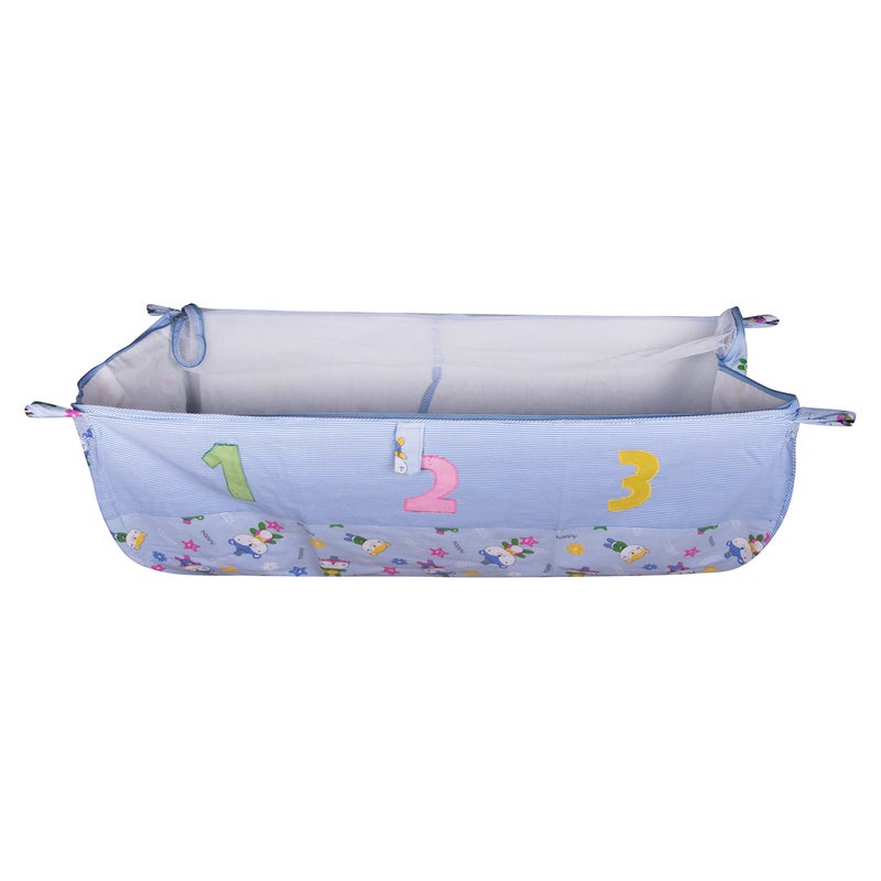 Cotton Dazzle Born Baby Swing, Khoya,Cradle Cloth Baby Zoli,Ghodiyu With Mosquito Net For Baby Boy Infant/Newborn Blue, 1 Count  - Image 3