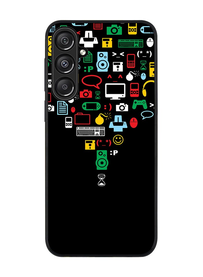 Stylizedd For Samsung Galaxy A16 / A16 5G Case,Slim fit Camera Protection, Shockproof Thin Phone cover - Convergence (Black) - Image 1