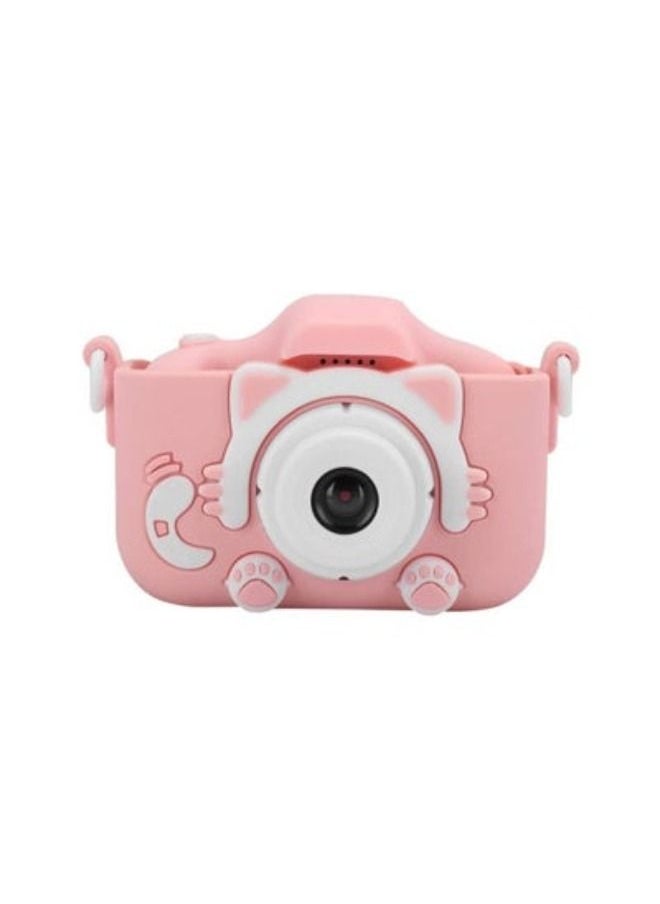 ACLIX HD Million Pixel Intelligent Kids with Shockproof Cover Digital Camera 12MP 2.0in IPS Screen, Mini Eye Friendly for Children Cute Pink  - Image 1