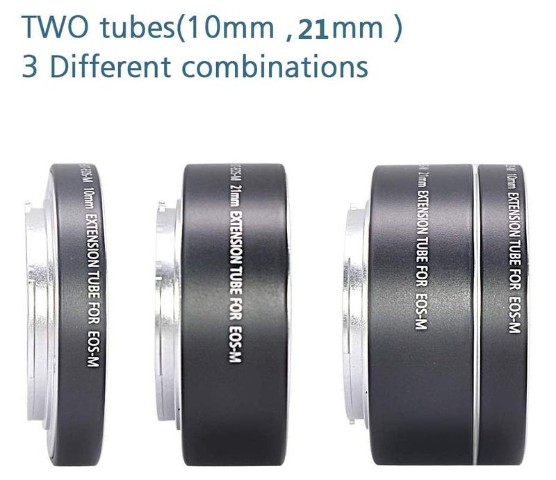 Mcoplus AF Auto Focus Macro Extension Tube Adapter Set for Canon EF-M EOS Mirrorless Camera Eos EOS-M M2 M3 M5 M6 M10 M50 M100(10mm,21mm) - Image 3