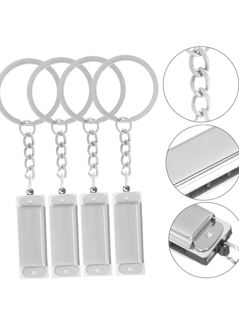 GGOOT 8 Pcs harmonica keyring bag charms mini harmonica keychain purse charms pocket harmonica kids keychains for backpacks harmonica pendant keyring tiny harmonica ocean child Toy Metal - Image 3