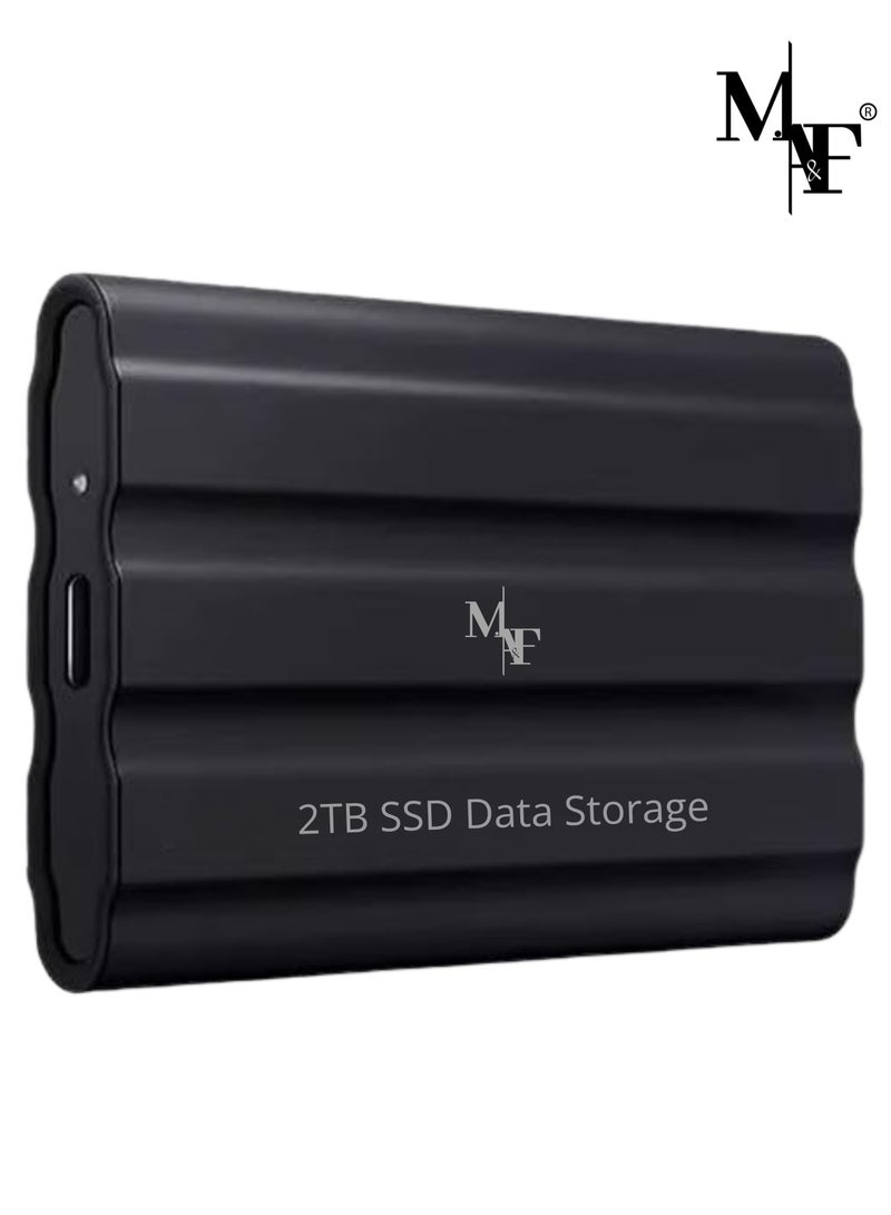 M.A&F's Portable External Hard Drive 2TB, Mini SSD Hard Drives,Solid State External Drives,Computer Backup Drive,USB 3.1 to Type-C Support Data Storage Transfer for Windows XP PC Laptop and Mac - Image 1