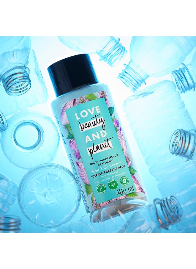 love beauty and planet - Hairfall Control Shampoo With Onion, Blackseed Oil And Patchouli, Sulphate And Paraben Free, 200 Ml - Image 1