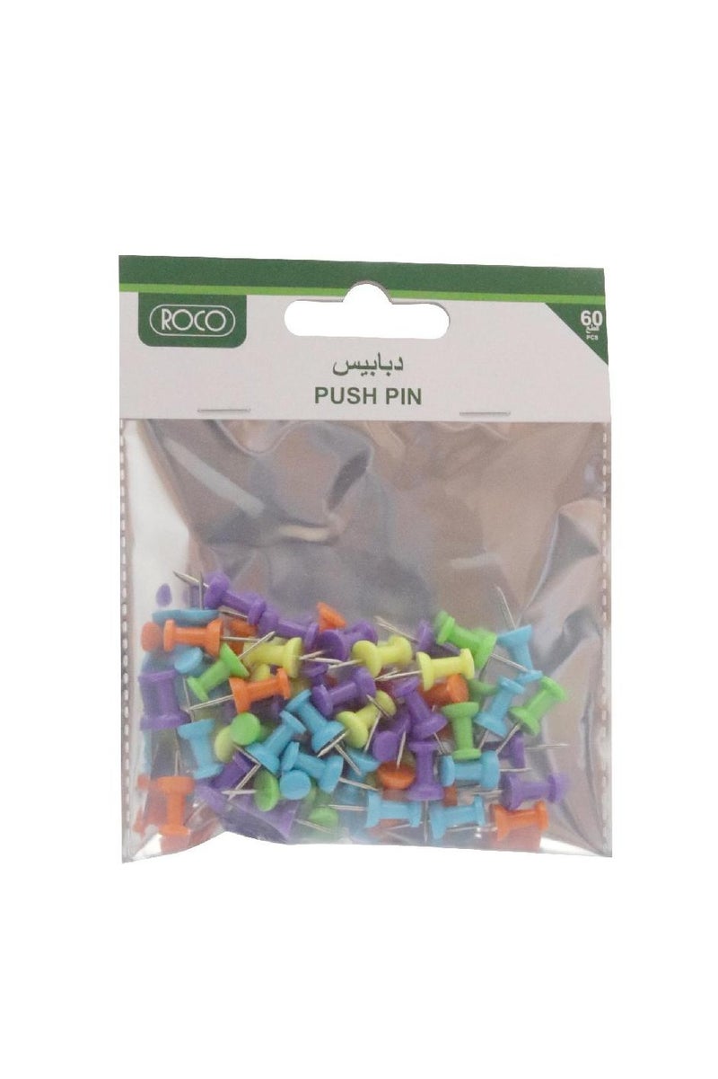 روكو دبابيس دفع معدنية/بلاستيكية بألوان نيون متنوعة