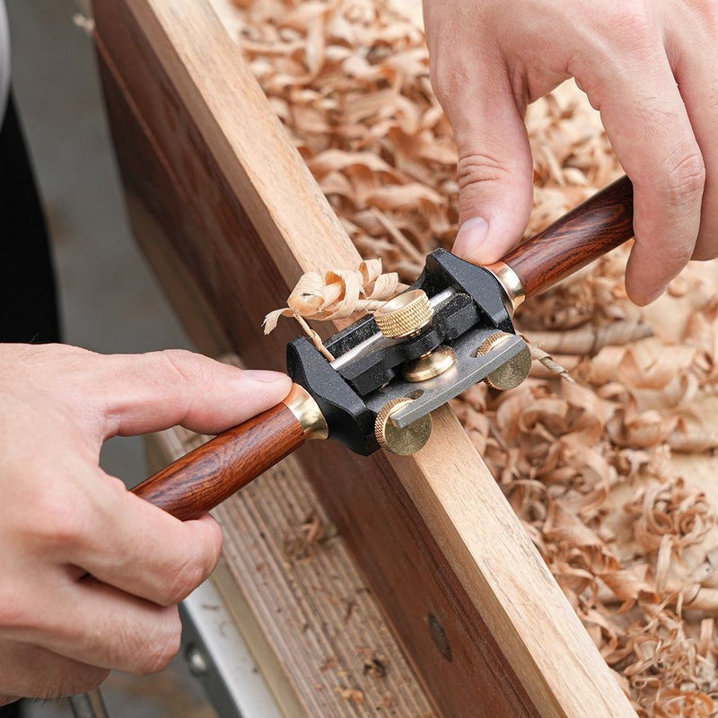 Aluminum Alloy Mini Wood Planer Adjustable Two Handed Manual Spokeshave Tool Set - Image 1