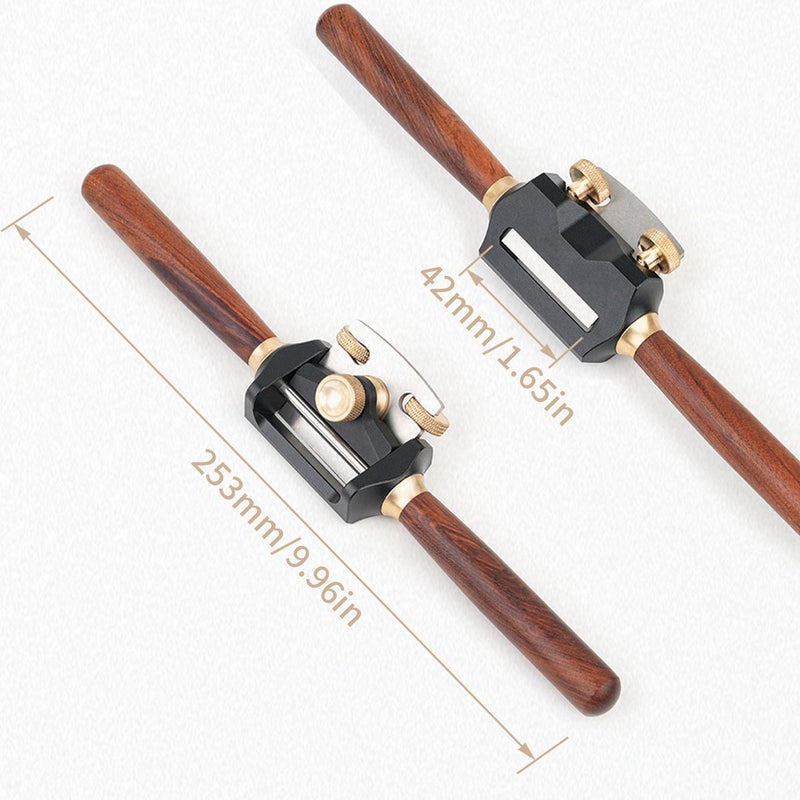 Aluminum Alloy Mini Wood Planer Adjustable Two Handed Manual Spokeshave Tool Set - Image 5