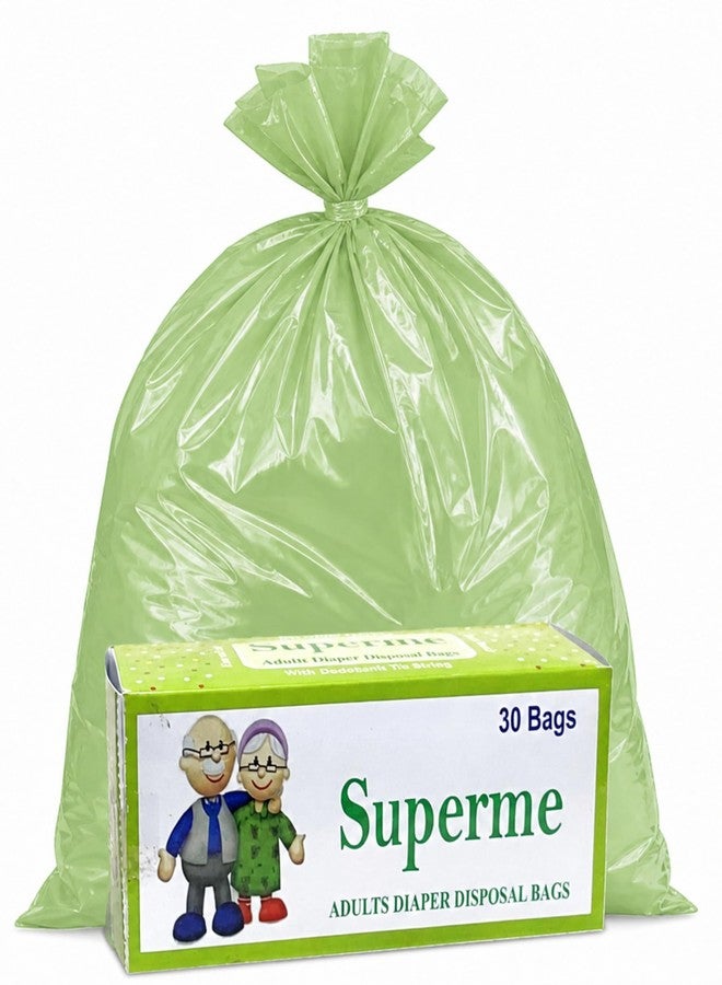 SUPERME Adults Diaper Disposable Bags (60 Bags) | Extra Large Size 17 inches X 19 inches | Specially Designed For Adult Diaper Disposal. - Image 1