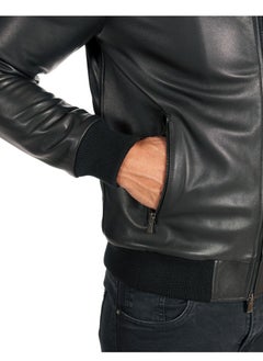 Generic Top leather (T23) Mens Casual Stand Collar Slim Fit Genuine Leather Jacket Biker Motorcycle Jacket  - Image 5