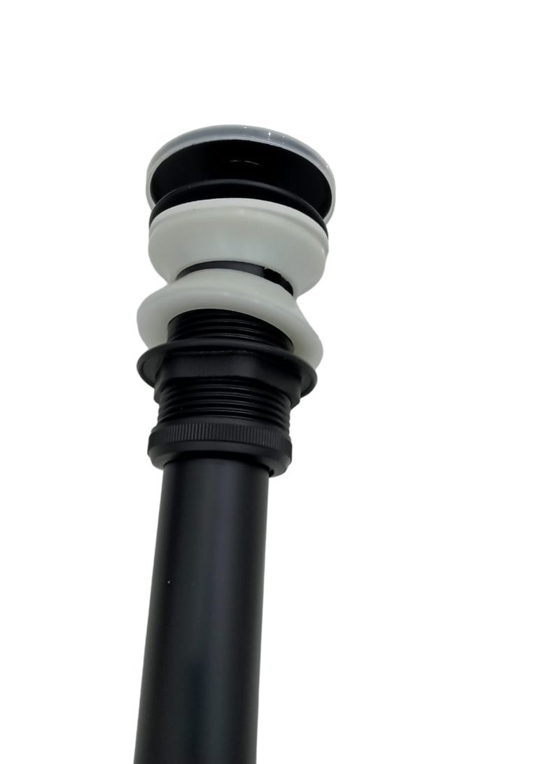 "Black SUS304 Bathroom Sink Drain with Overflow | Pop-Up Brass Drain Stopper" - Image 5