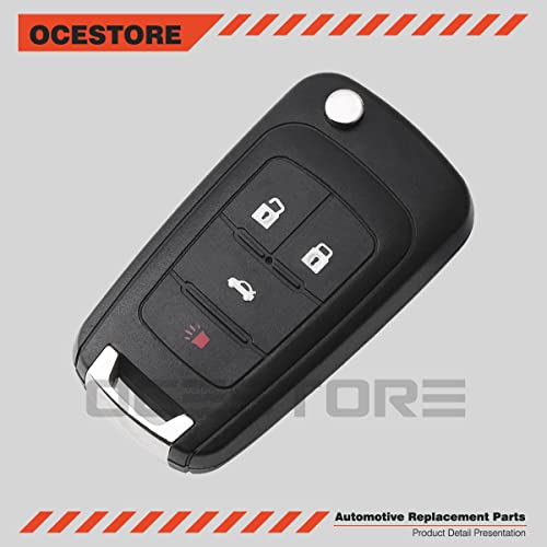 OCESTORE Car Key Fob Keyless Flip Entry Remote OHT01060512 4-btn Compatible with Allure Camaro Terrain Cruze Equinox Impala Lacrosse Regal Encore KR55WK50073 - Image 4