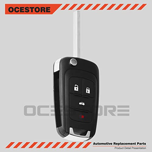 OCESTORE Car Key Fob Keyless Flip Entry Remote OHT01060512 4-btn Compatible with Allure Camaro Terrain Cruze Equinox Impala Lacrosse Regal Encore KR55WK50073 - Image 3