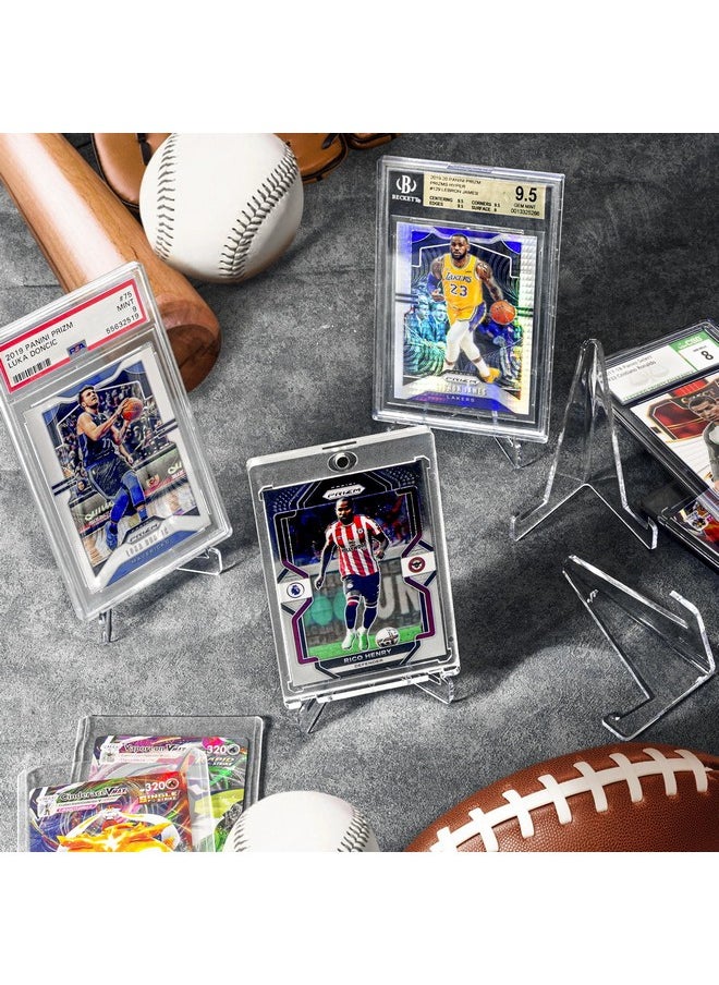 tutata - tutata PSA Graded Card Stands, Trading Card Display Stand Mini Easel Holder, Clear Card Stands for BGS, PSA, SGC Baseball Sports Card- 10 Pack - Image 1