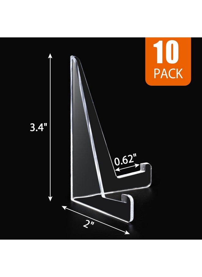 tutata - tutata PSA Graded Card Stands, Trading Card Display Stand Mini Easel Holder, Clear Card Stands for BGS, PSA, SGC Baseball Sports Card- 10 Pack - Image 1