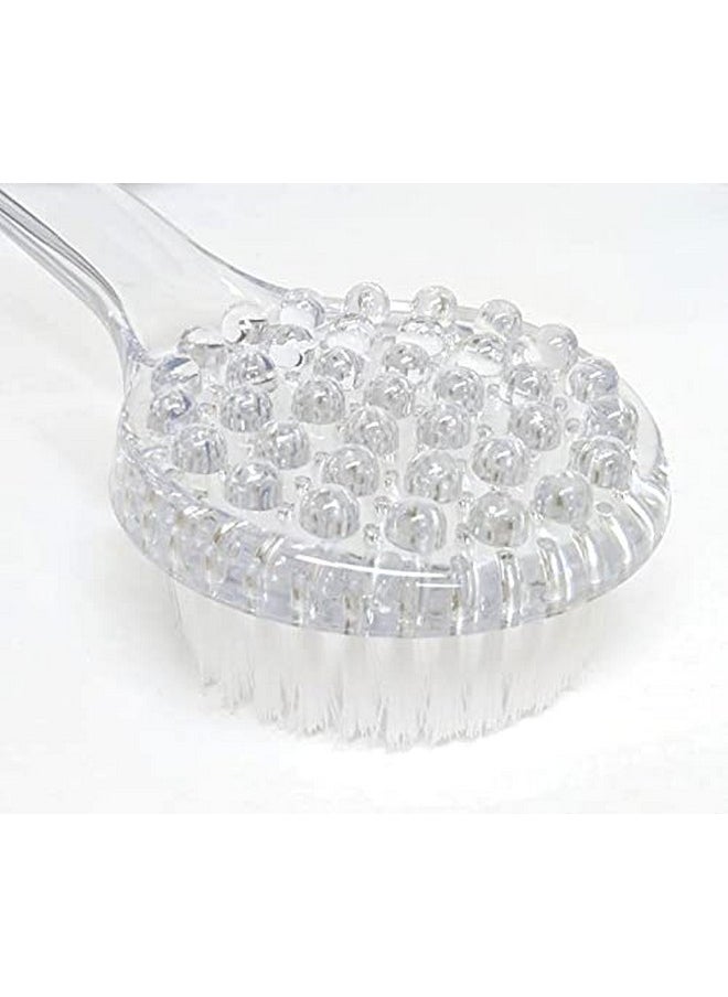 Aquasentials - Exfoliating Bath Brush (15.5In) (Clear Handle) - Image 1