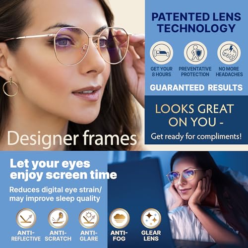 Prospek ERA Oversized Blue Light Blocking Glasses - Clear Lens for Office & Meetings - Daytime Computer Gaming Eyewear 9am-6pm - Reduce Eye Strain Headaches - Professional Style Women - Image 4
