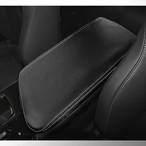 DEYTOP Center Console Cover for Lexus NX 350 NX 350h NX 250 NX 450h 20222025 Accessories Car Armrest Cover for Lexus NX 350 NX 350h PU Leather Armrest Pad Protector Black with White Stitches