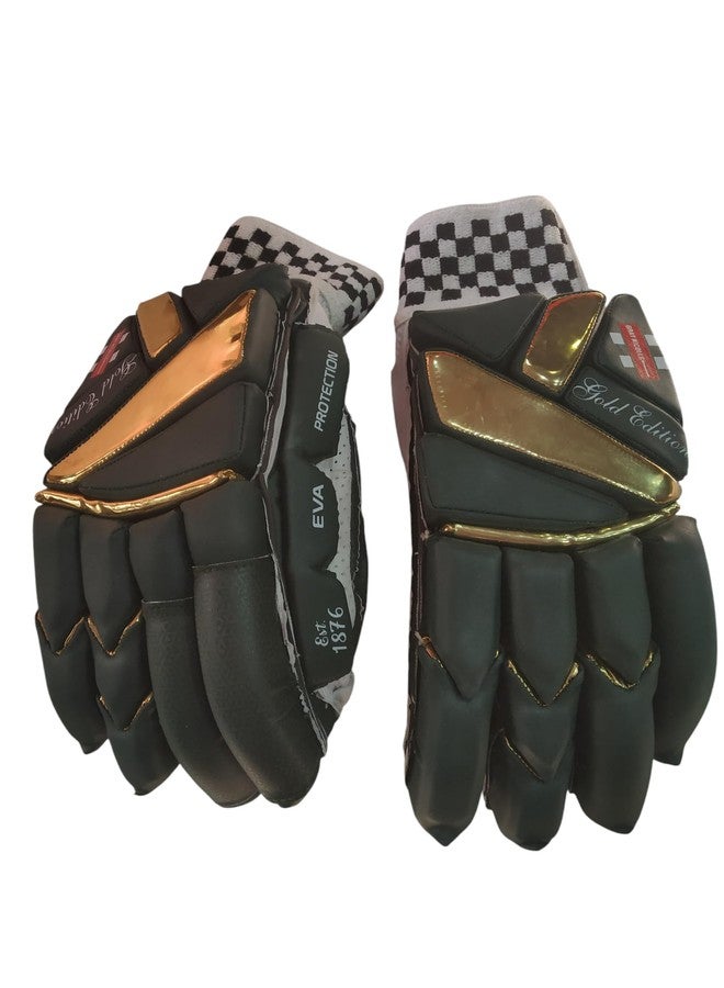 Gray-Nicolls Gold Edition Green Cricket Batting Gloves Adult Size Right Handed - Image 1