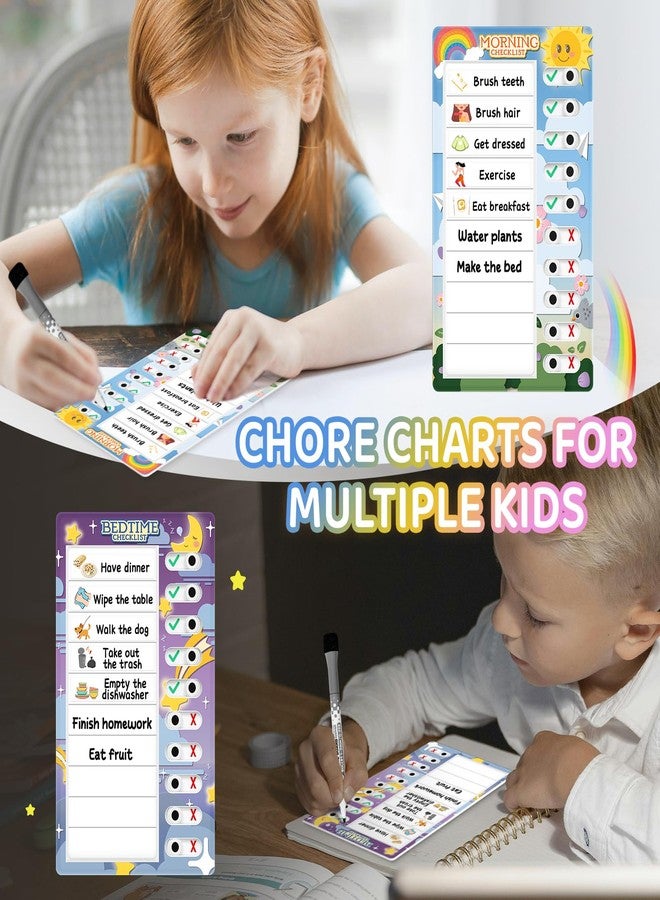Tsytyst Chore Chart for Kids: Dry Erase to Do List, Morning/Bedtime Routine Chart, Magnetic Checklist, Toddler Visual Schedule, Daily Behavior Chart for Fridge - Image 5