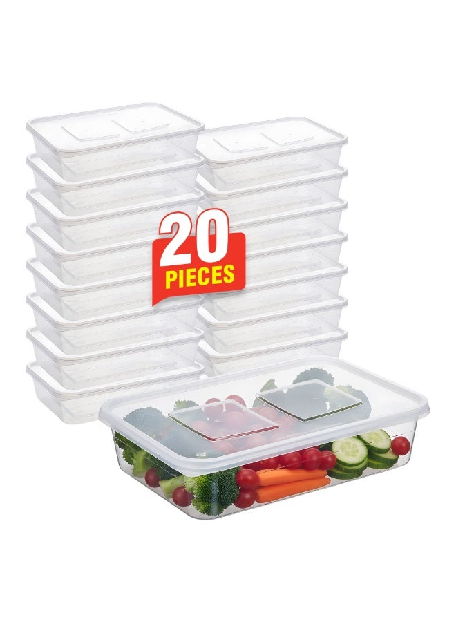 Duravel 20Pcs Food Storage Box Set