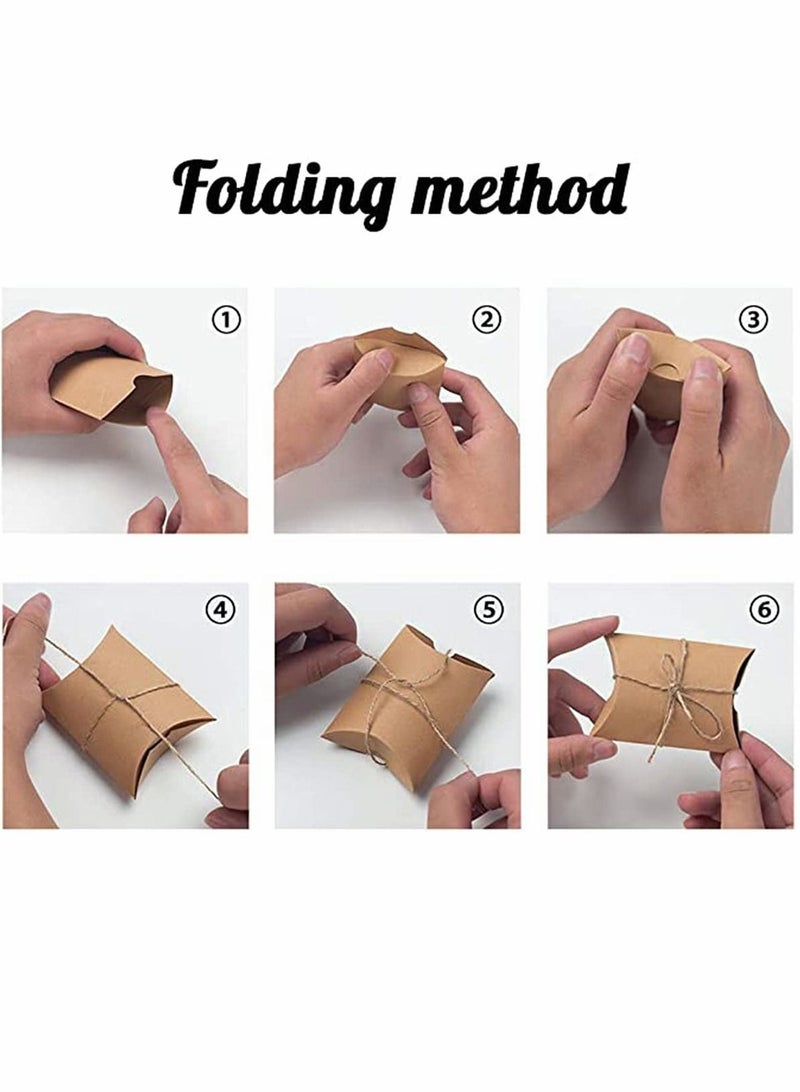 KASTWAVE 50 PCS Pillow Wedding Candy Boxes Throw Neck Pillows Shaped Candy Box - Image 3