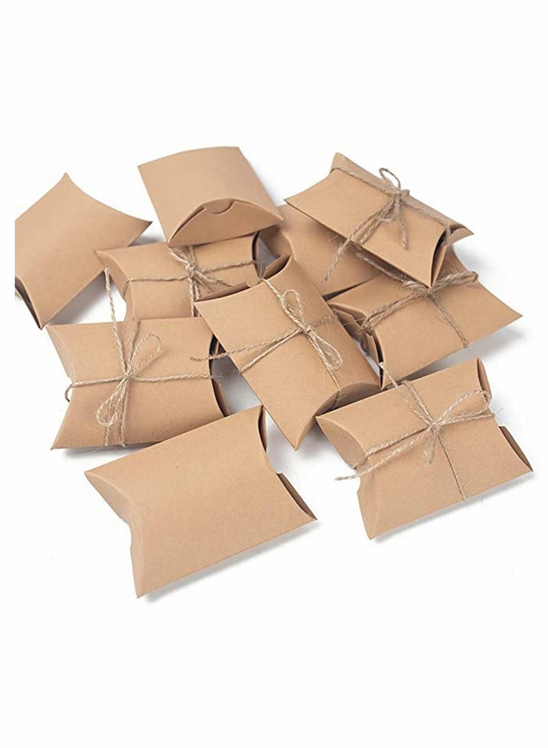 KASTWAVE 50 PCS Pillow Wedding Candy Boxes Throw Neck Pillows Shaped Candy Box - Image 2