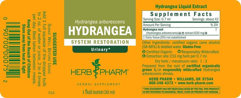 Herb Pharm Hydrangea Extract - Urinary System Restoration - 1 Fluid Ounce - Image 5