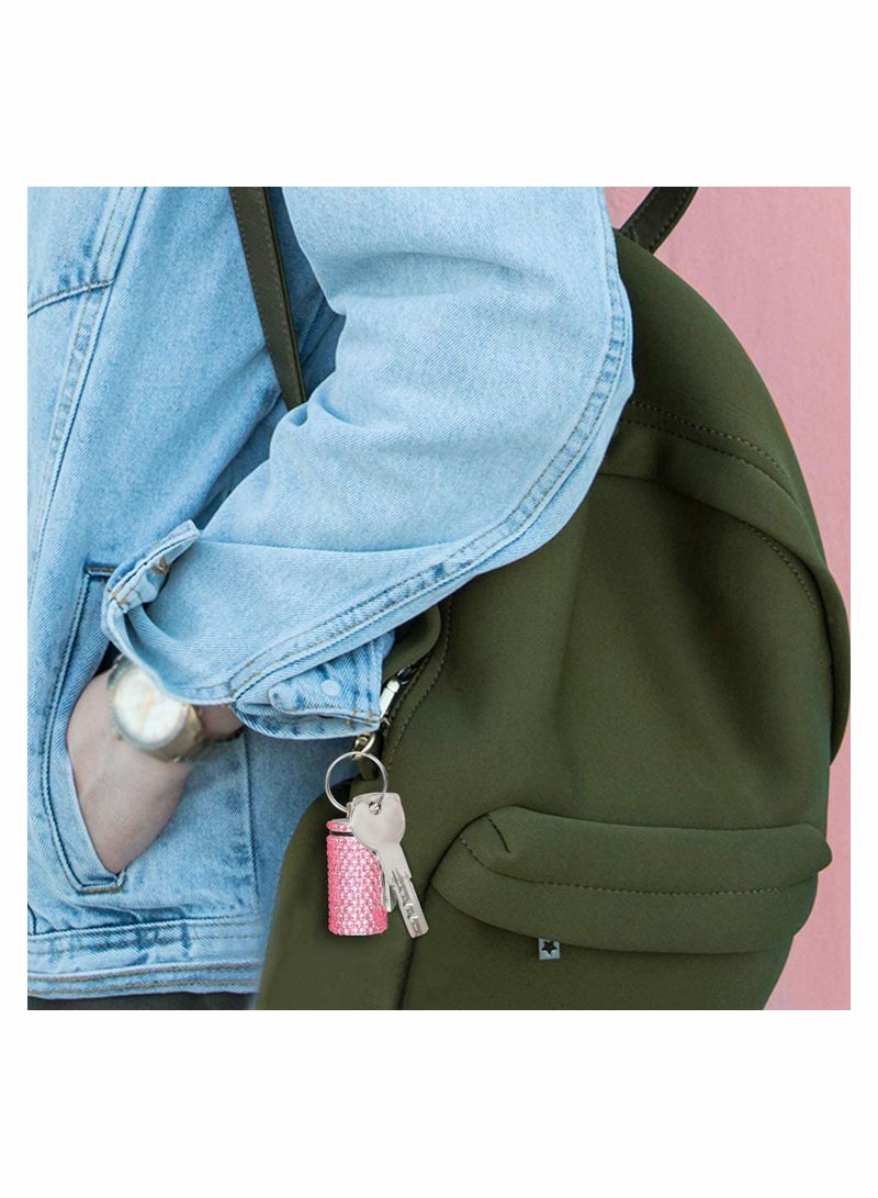 Y&D 3 Pieces Crystal Diamond Keychain Ear Stud Box Waterproof Earrings Small Jewelry Case Outdoors Container Colorful Fish Hook Keyring - Image 5