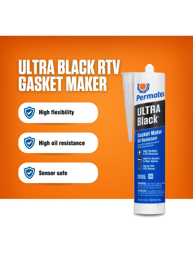 Permatex 24105 Ultra Black Maximum Oil Resistance Rtv Silicone Gasket Maker Sensor Safe And Non Corrosive For High Flex And Oil Resistant Applications 13 Oz  - Image 4