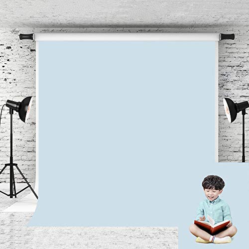 Kate 5x7ft Light Blue Backdrop Pure Solid Color Background Cotton Portrait Backdrops for Photographer Photo Studio Prop - Image 1