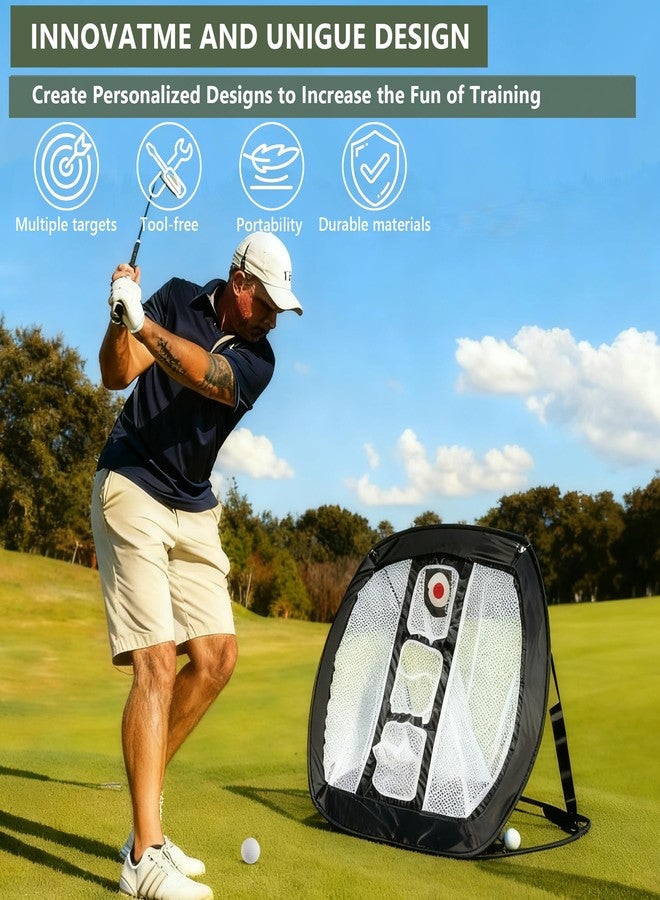 MFBJXC Pop-Up Golf Chipping Net Set with Mat & 8 Practice Balls- Professional Golf Chipping Practice Ideal for Indoor and Outdoor Training- - Gifts for Men, Golfers, Teenage Boys and Beginners - Image 5