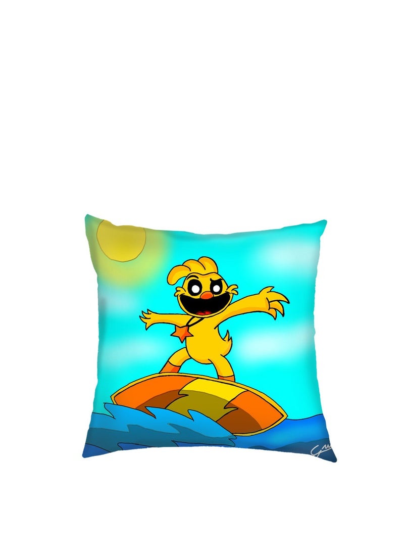 XiuWoo أغطية وسائد رمي مخلوقات مبتسمة، غطاء غطاء وسادة مربع، مخلوقات مبتسمة كرتونية محيطية، أغطية وسائد حيوانات غطاء وسادة للأريكة والسيارة وغرفة النوم وديكور المنزل - Image 1