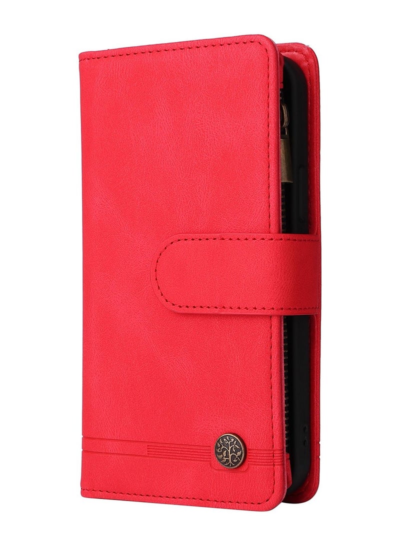 Suteni Flip Cover Leather Hidden Card Slots Phone Case for iPhone - Image 1