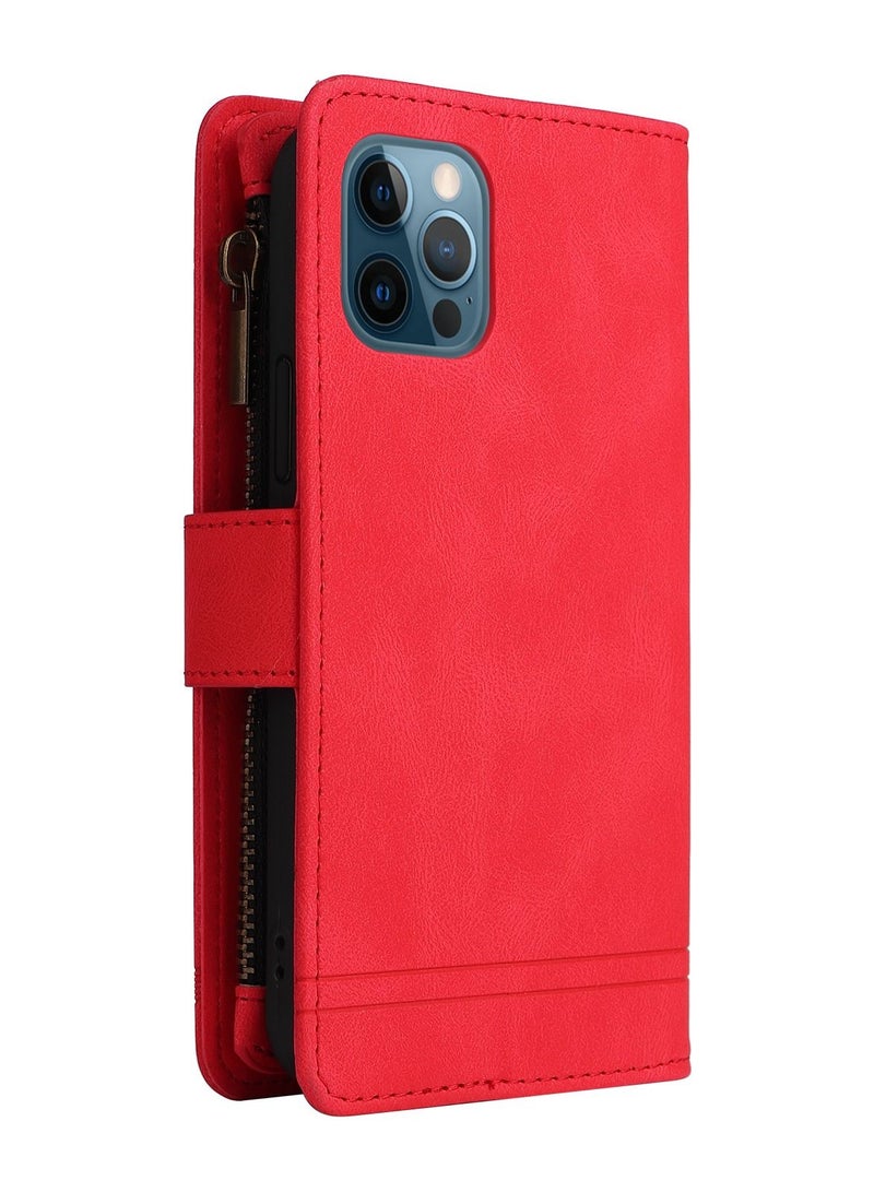 Suteni Flip Cover Leather Hidden Card Slots Phone Case for iPhone - Image 2