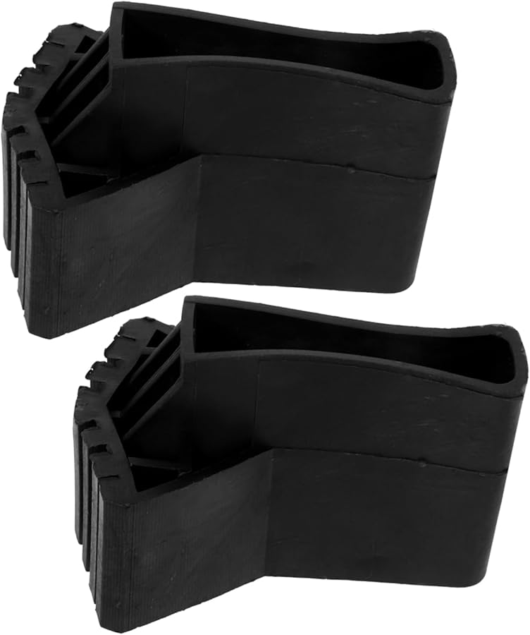 2Pcs Self Adhesive Non Slip Ladder Feet Replacement Pads Black - Image 2