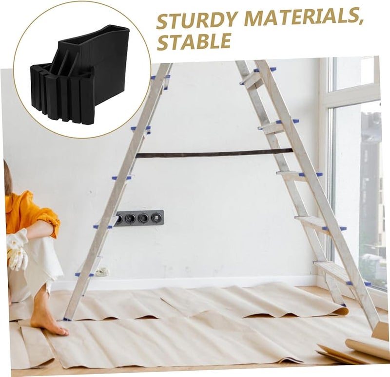 2Pcs Self Adhesive Non Slip Ladder Feet Replacement Pads Black - Image 3