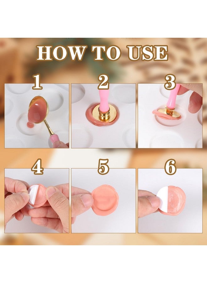 Prudiut Wax Seal Mold Kit For Wax Seal Stamp 360 Pcs Double Sided Adhesive Wax Seal Stickers And 30Cavity Wax Seal Mold For Making Envelopes And Invitation Letter - Image 4