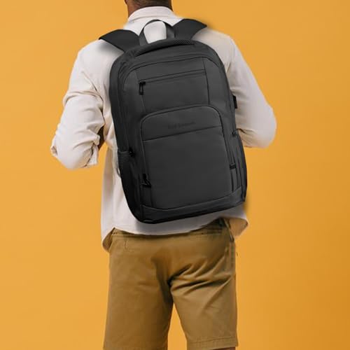 Red Lemon Swiss pack 26L Waterproof Laptop Backpack – Pro Series 2025 Model,15.6" Laptop Bag with Rain Cover for Men & Women, Ideal for Office, Travel, School & Daily Use (Midnight Black) - Image 2