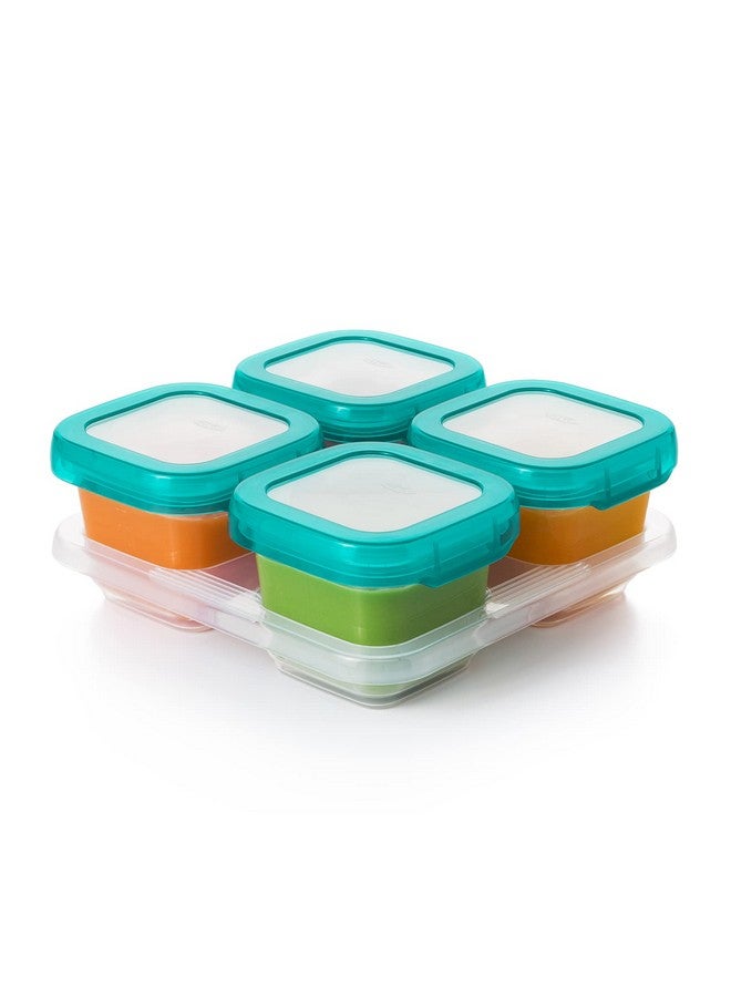 OXO TOT Baby Blocks Food Storage Containers Teal 6 Oz - Image 3