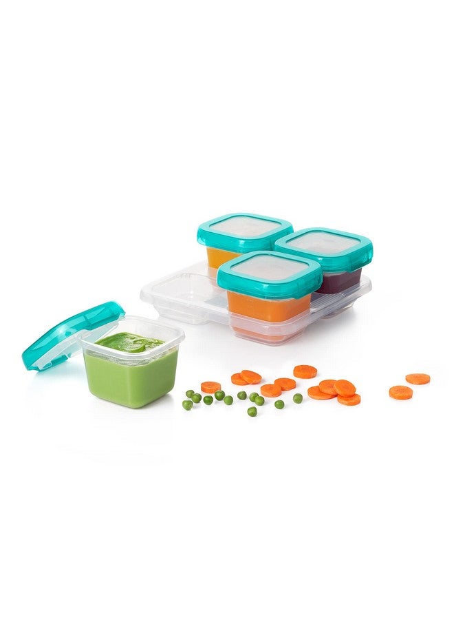 OXO TOT Baby Blocks Food Storage Containers Teal 6 Oz - Image 4