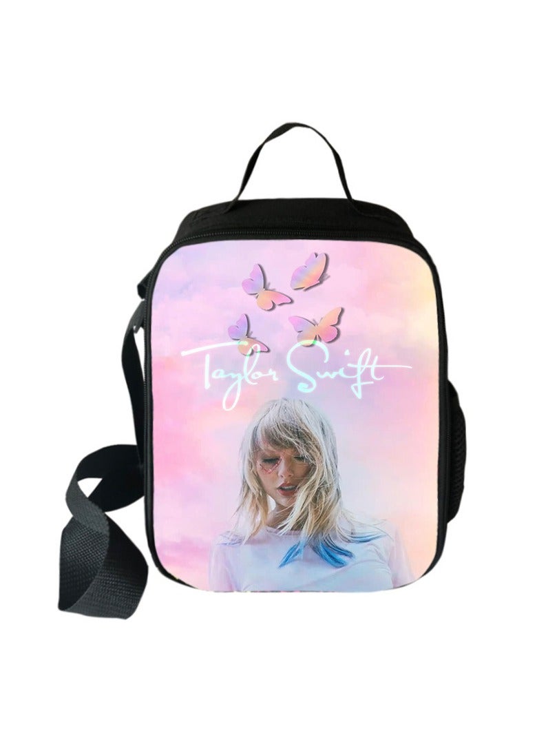 General Taylor Swift Children's Lunch Bag, School Meal Bag, Children's Shoulder Bag, Tote Bag, Thermal Crossbody Bag, Boys & Girls Large Capacity Bento Bag Thermal Bag 