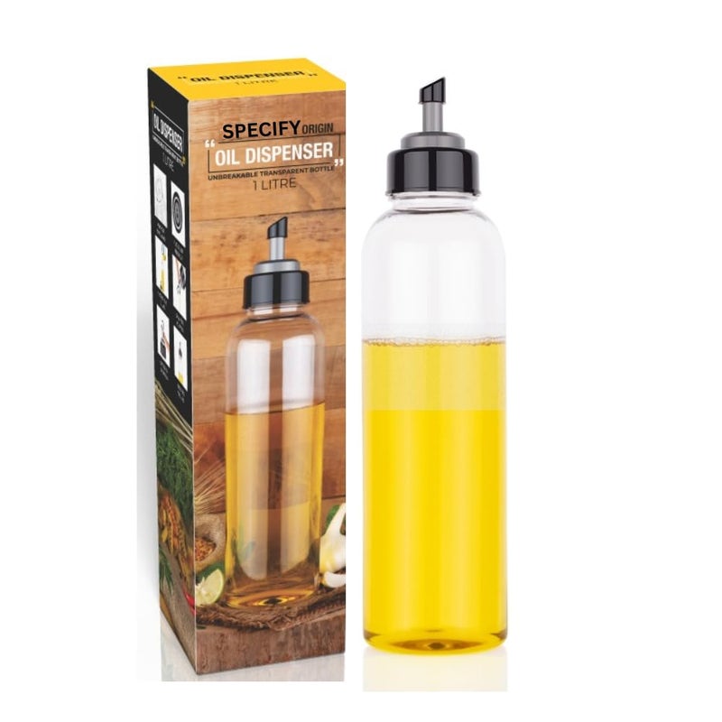 SPECIFY Eze Flow 1000 ml Oil Dispenser and Pourer with Measurement, Cooking Oil Dispenser Bottle, Leakproof, Spill Proof, Big Bottleneck Easy Refill Kitchen Accessories item (1 litre, Set 1) - Image 5