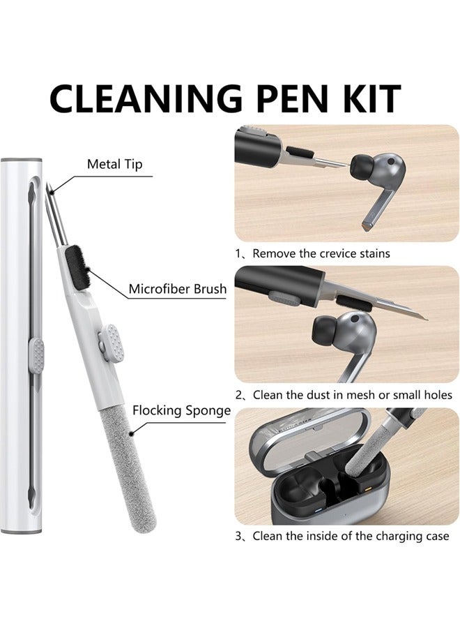 SJet Samsung Galaxy Buds 3 & Pro Case Cover with Cleaner Kit, Soft Silicone Case with Carabiner(Pink) - Image 5