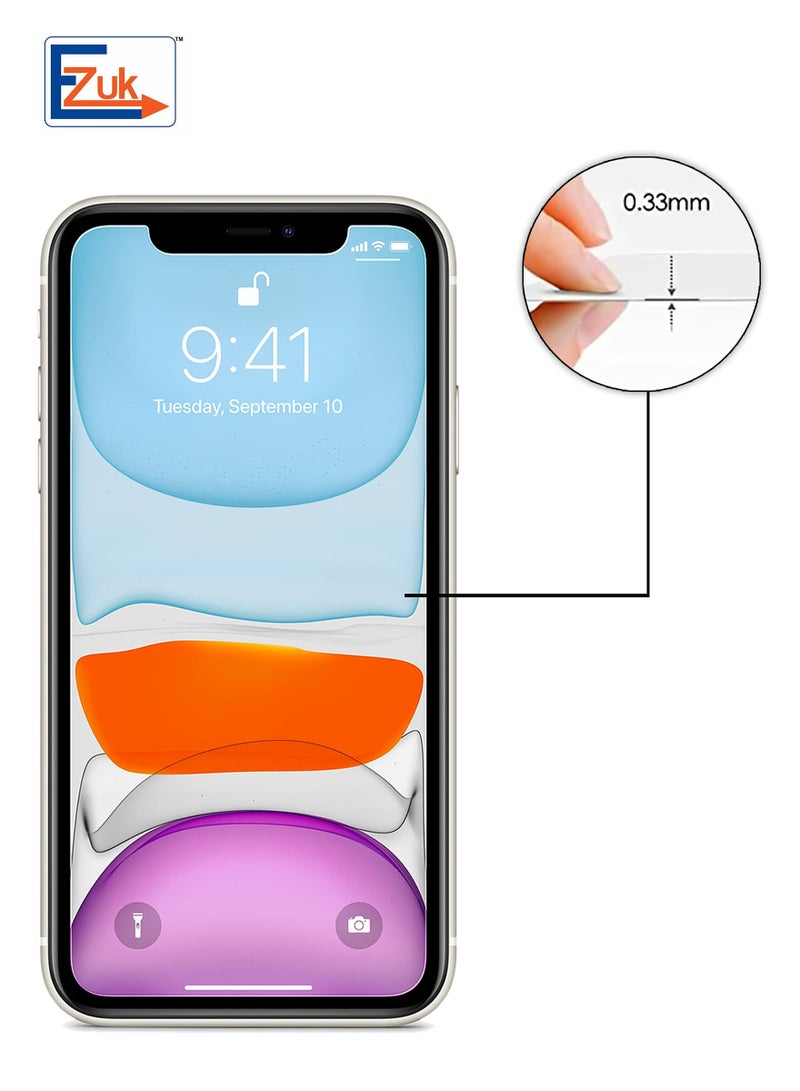 BORTONY iPhone 11 and iPhone XR Tempered Glass Screen Protector 9H Hardness Crystal Clear 2.5D Rounded Edge Bubble-free Glass for Apple iPhone 11 and XR - Image 4