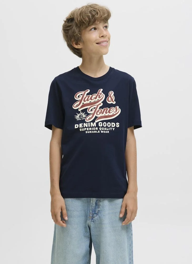 Jack & Jones Junior Kids Logo Crew Neck T-Shirt