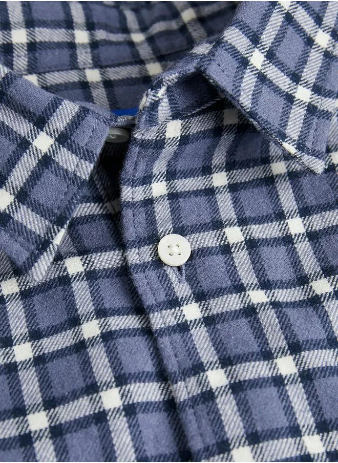 JACK & JONES Checkered Button Placket Shirt