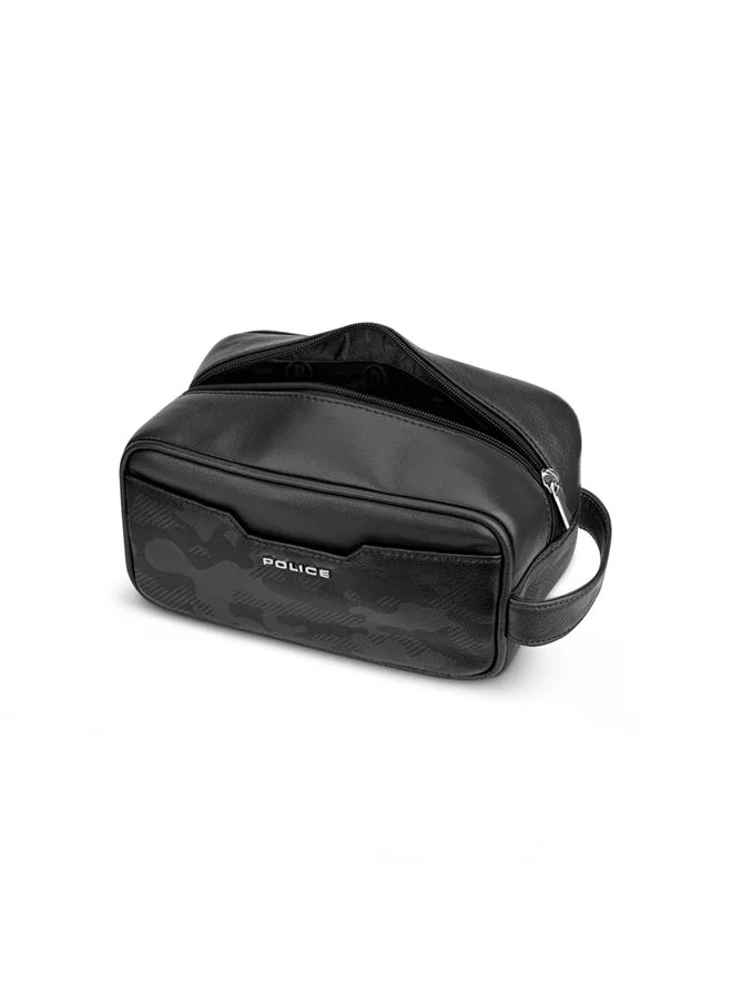 POLICE Police Camuflar Black Genuine Leather Unisex Utility Pouches - PELUU2202801