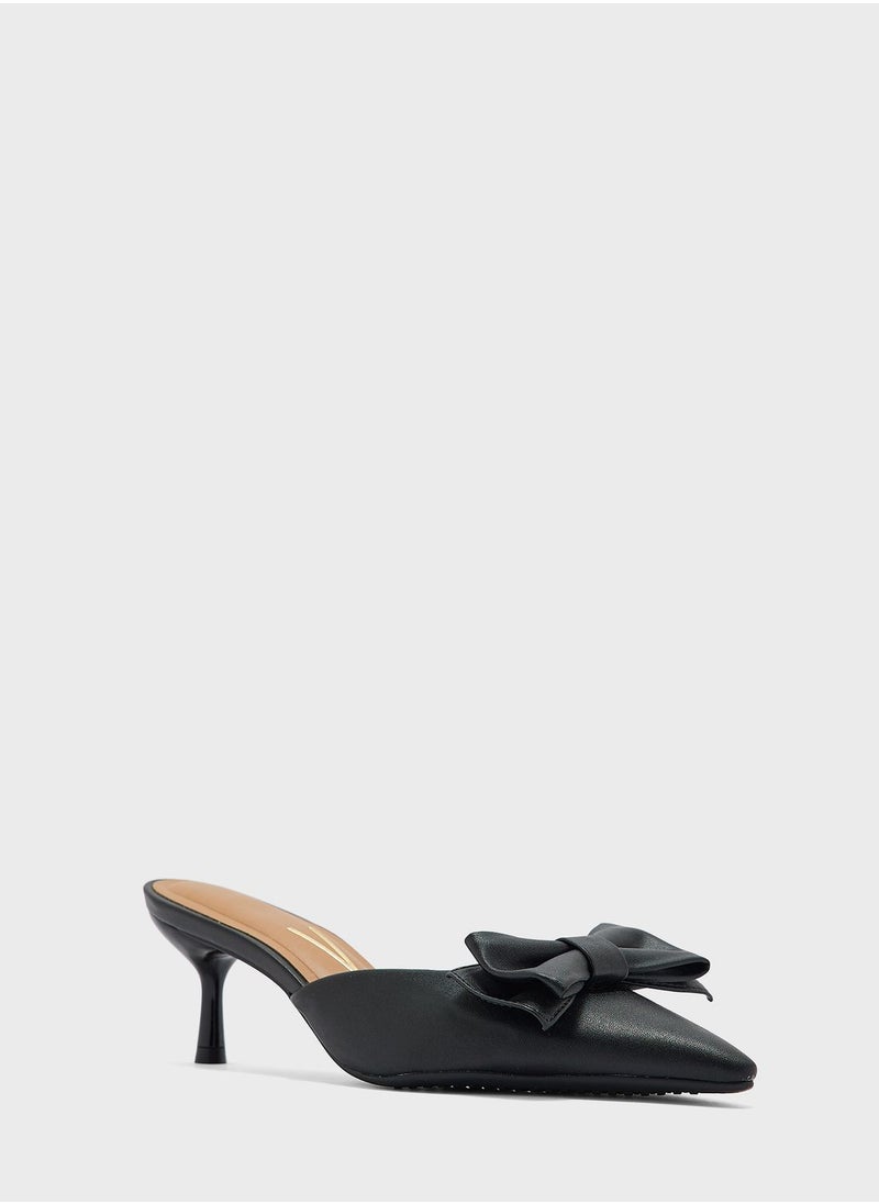 VIZZANO - Olivia Close Toe Mid Heel Pumps - Image 1